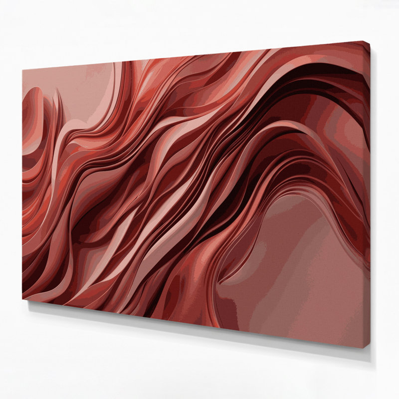 Gradient Abstract 7 Red Canvas Wall Art, 11" H x 14" W