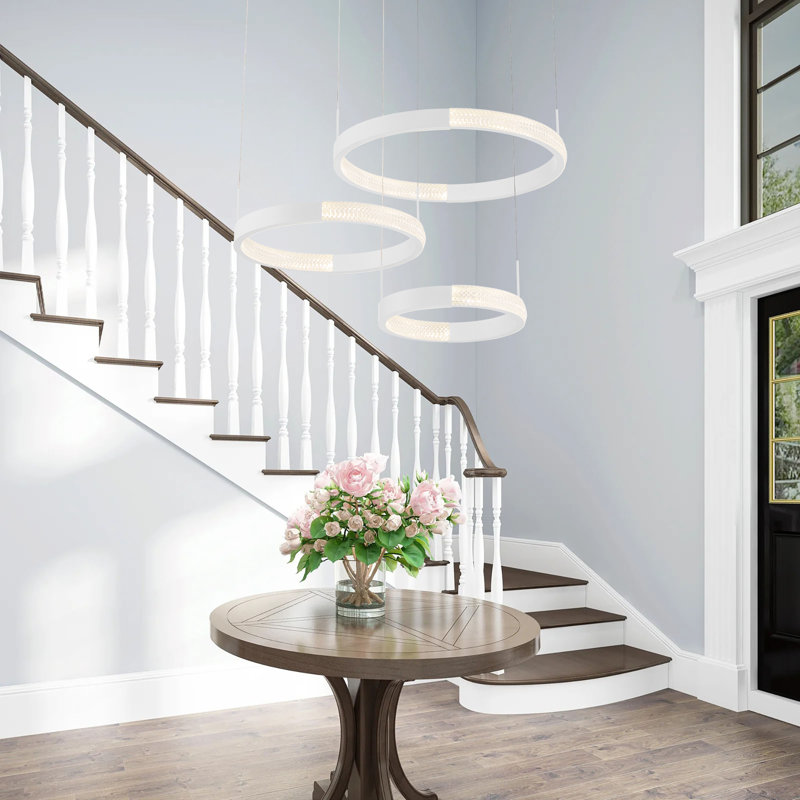 Knudson 3 - Light LED Chandelier, White