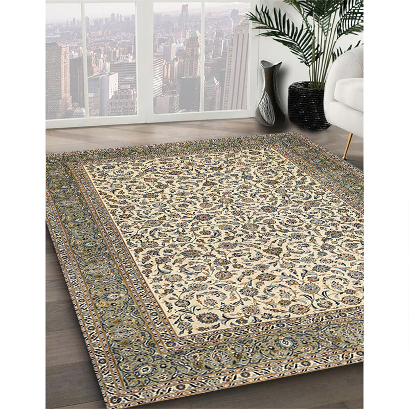 Tapis oriental vert / ivoire, Rectangle 7 pi x 10 pi