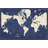 Blueprint World Map - No Border by Sue Schlabach - Wrapped Canvas Print-421638441