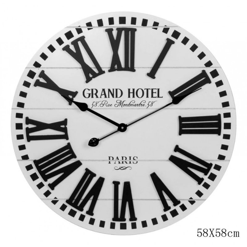 Horloge murale Grand Hotel Paris avec chiffres romains
