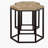 Natural and black 2-piece nested coffee table