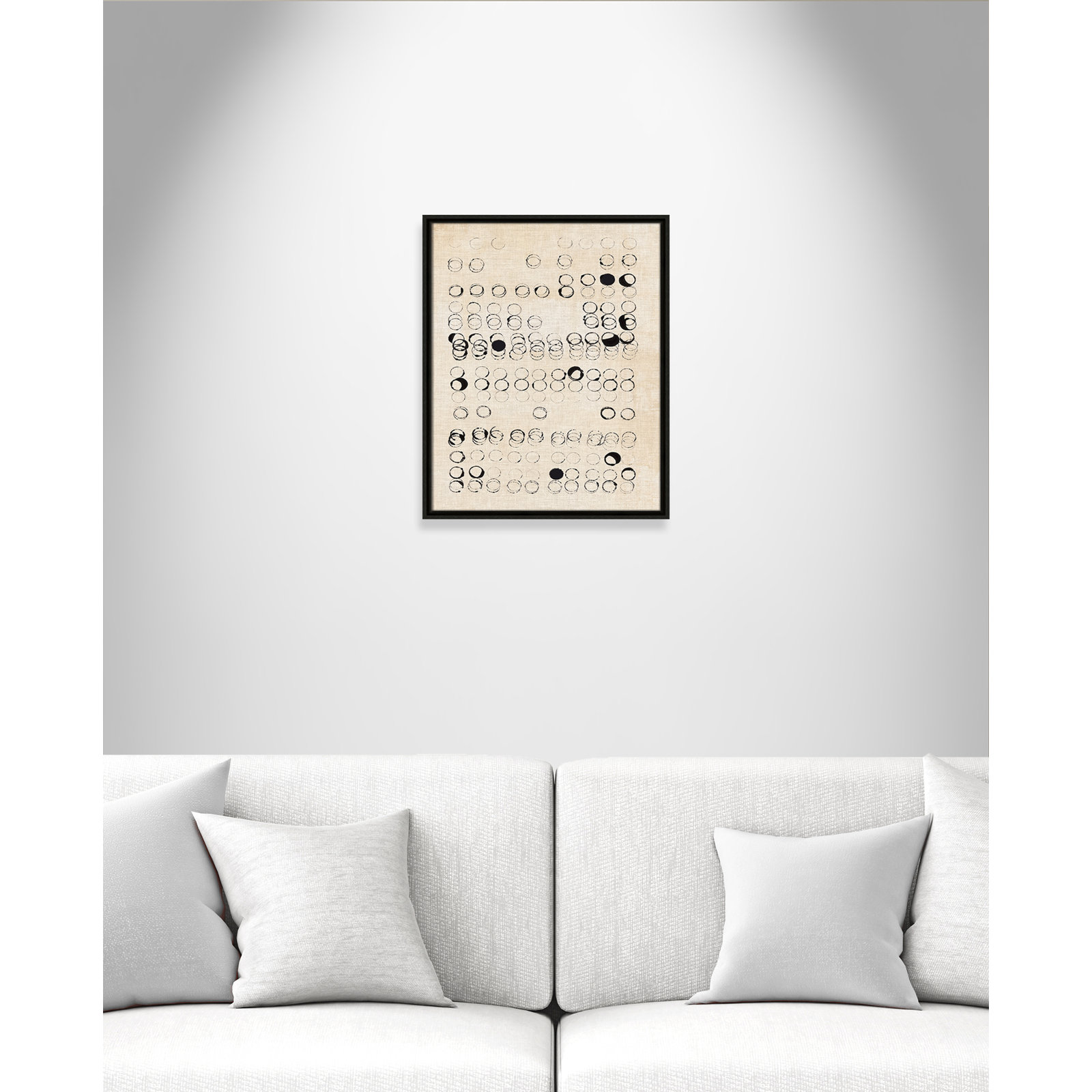 Dots and Dots Print by , 21.5" H x 17.5" W, Espresso