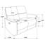 Causeuse inclinable orange brûlé Trask-106136848