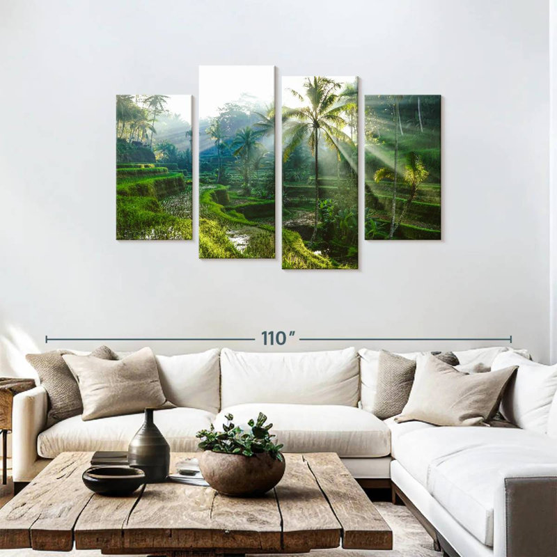 Alvord Bali Rice Terraces, 48" H x 75" W
