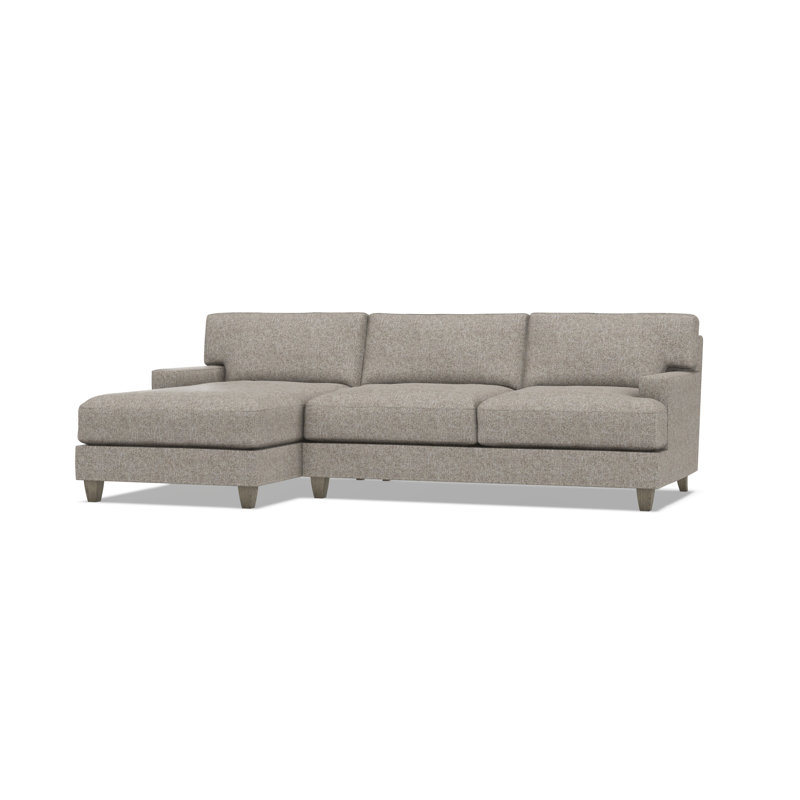Mila Chaise Sectional, Beige Polyester, 33.5" H x 101" W x 61" D, Left Hand Facing