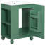 Meuble-lavabo de 24 po avec lavabo en céramique, structure en bois massif, étagères multifonctionnelles, porte, finition classique rétro, rangement sous l'évier, 2 tablettes, design, plomberie facile-1710289621