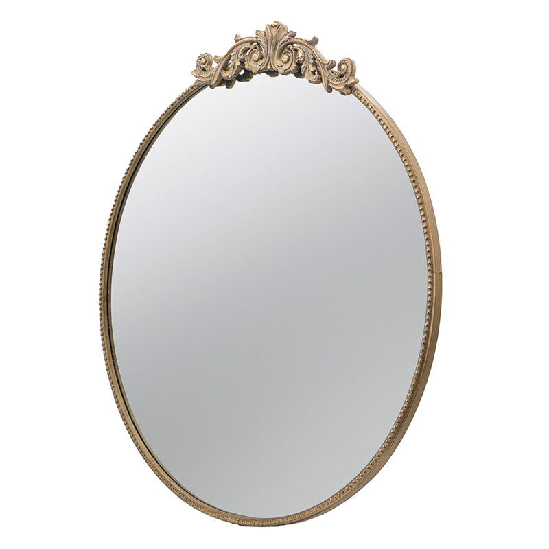 36" X 39" Round Gold Mirror, 38.5" x 36", Gold