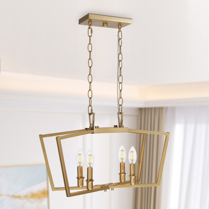Lustre en forme de bougie à 4 lumières Modern Modern