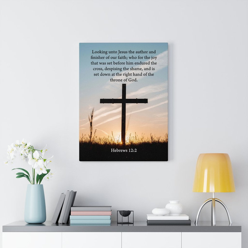 Jesus The Anchor And Finisher Hebrews 12:2 - Wrapped Canvas Print, 41cm H x 30cm W