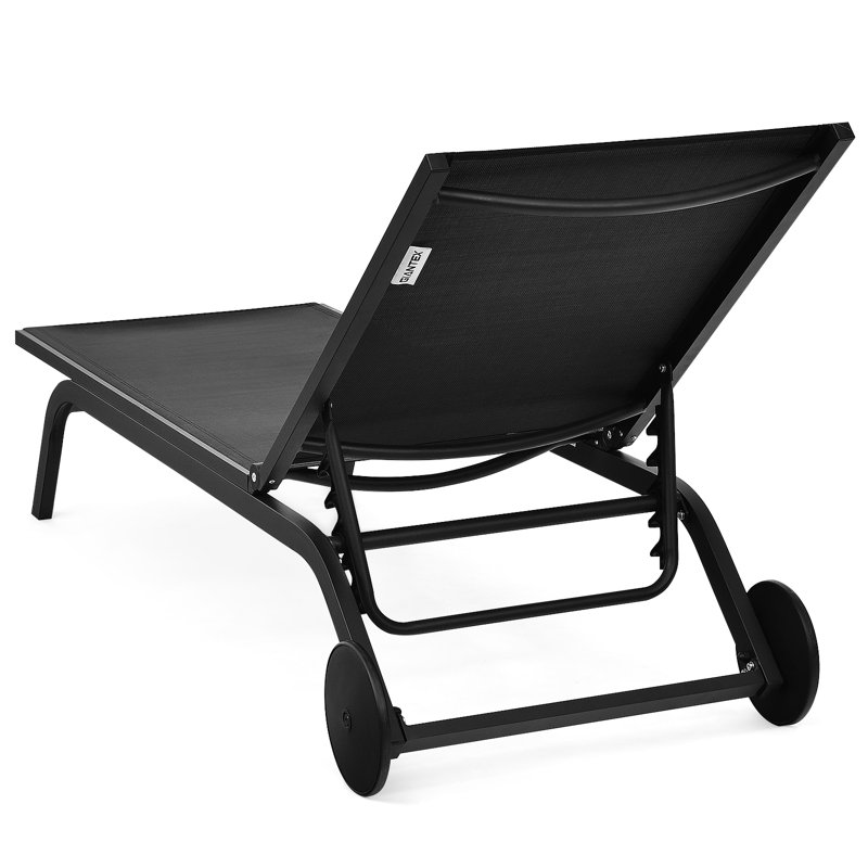 Chaise longue inclinable Ermalinda, Black