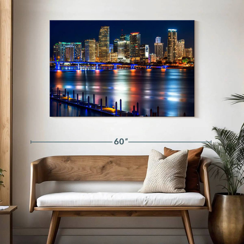 Horizon lumineux de Sirci à Miami, H 32 po x l 48 po