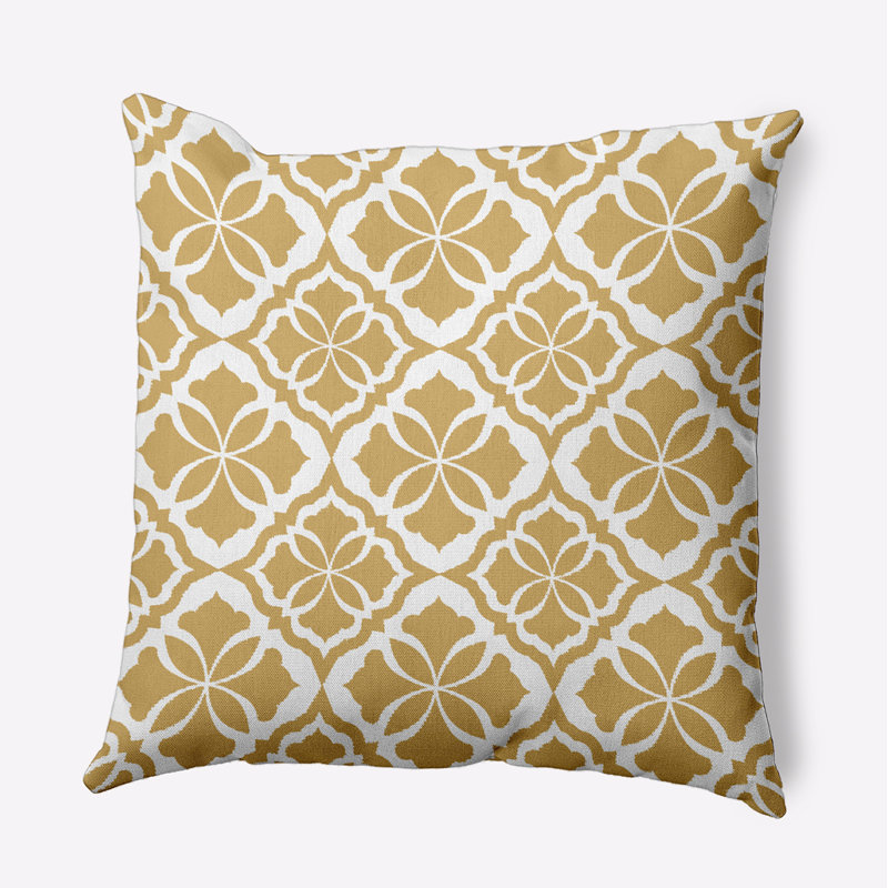 Housse et insert de coussin carré d'extérieur Tropical Resort, H 16 po x l 16 po x P 3 po, Jaune