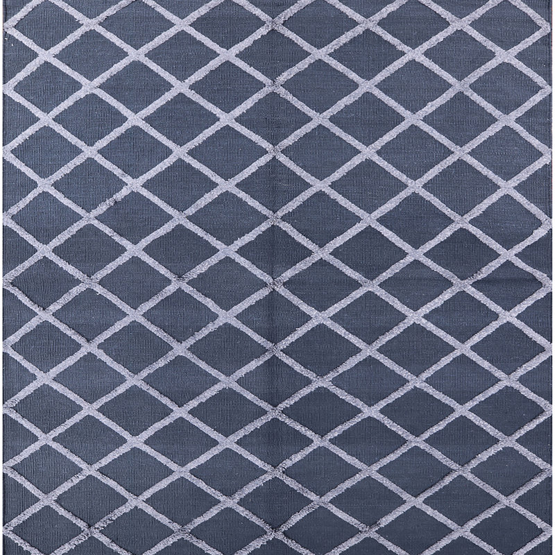 Tapis oriental bleu marine Luken, Carré 4 pi