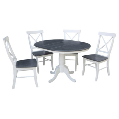 Echols Extendable Solid Wood Dining Set