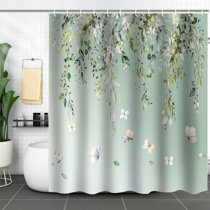 GreenDecor Arctic Fox Waterproof Shower Curtain Set with Hooks