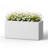 23.5 Inch Rectangle Concrete Planter, Ideal For Succulents & Houseplants, Bright White-228229782