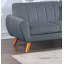 Canapé modulaire contemporain en velours gris foncé de 2 pièces-1097470868