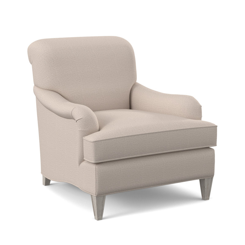Bristol Upholstered Armchair, Bisque, Chartres Pebble