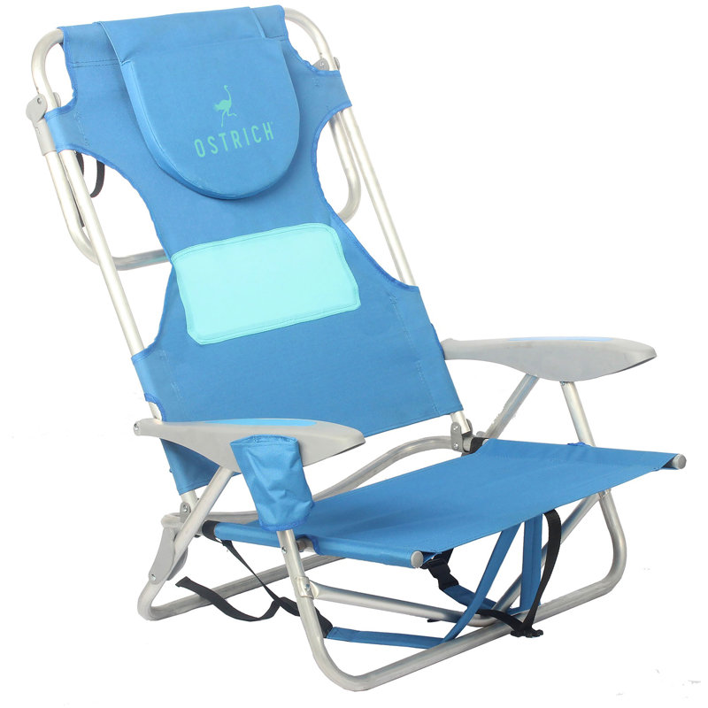 Chaise de plage inclinable , Bleu