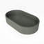 23.6'' Concrete Vessel Oval Modern Dark Green Bathroom Sink