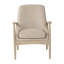 Chaise d'appoint Bennati 32 po en bois brun clair, similicuir et bois