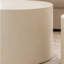Ensemble de 2 tables basses gigognes beiges en faux marbre, tables d'appoint rondes rondes modernes d'appoint en bois pour chambre à coucher, beige et blanc