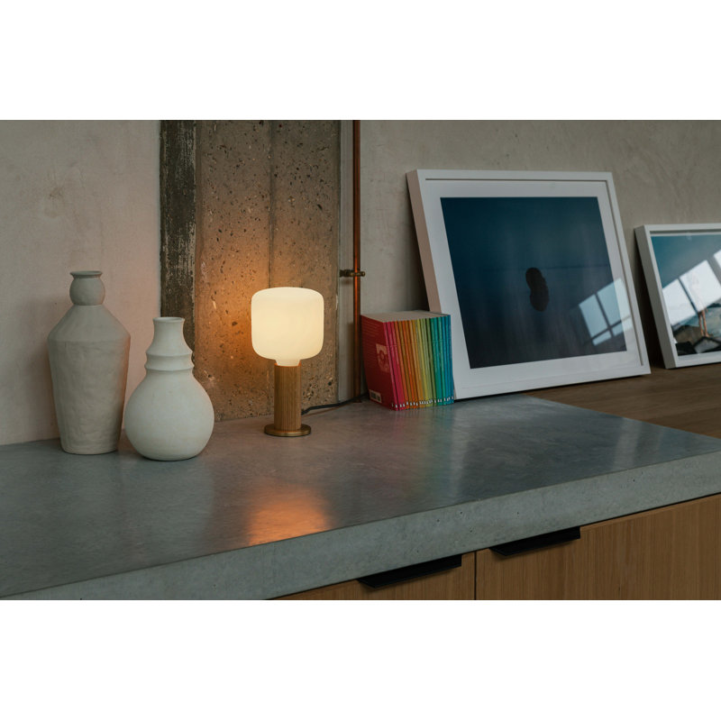 Oak Knuckle Table Lamp With Oblo US