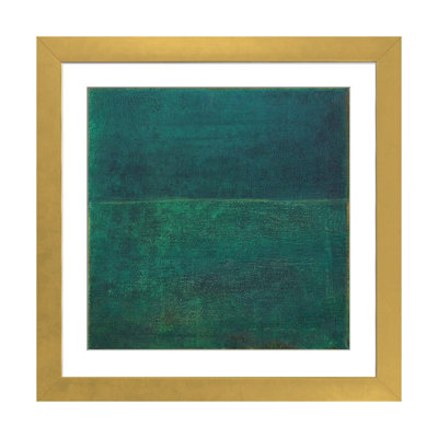 Vert zen I - reproduction d'art murale - papier d'art encadré