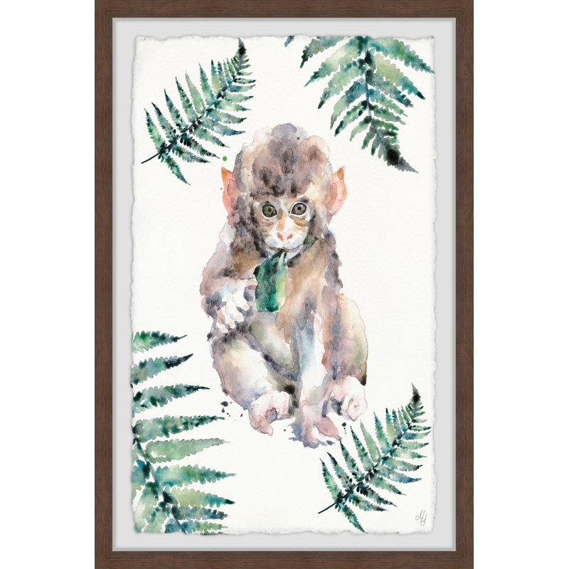 « singe palms », art encadré Charmaine, H 18 po x l 12 po x P 1,5 po