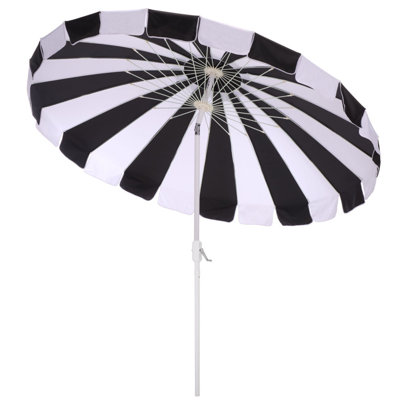 Parasol à manivelle 9 pi Buti, Rayures noires