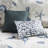 King Comforter - Blue 100% Cotton Accent Print Adorned 7 Piece For With