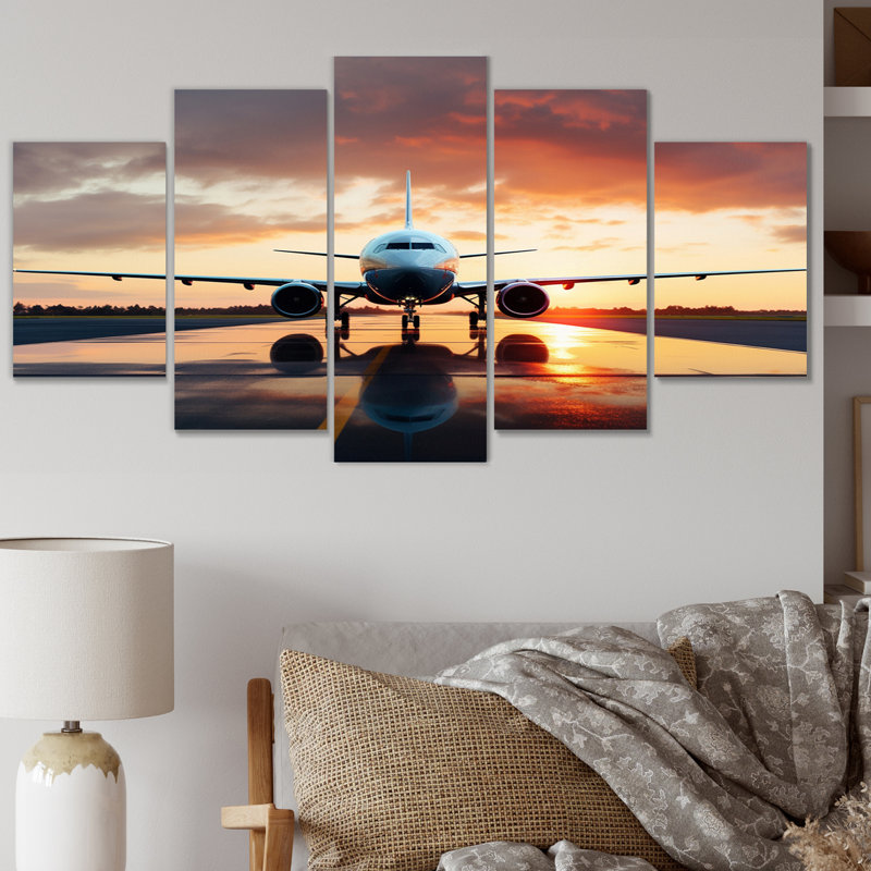 Ready For Take Off Plane Photo - ensemble de reproductions d'art mural en métal moderne