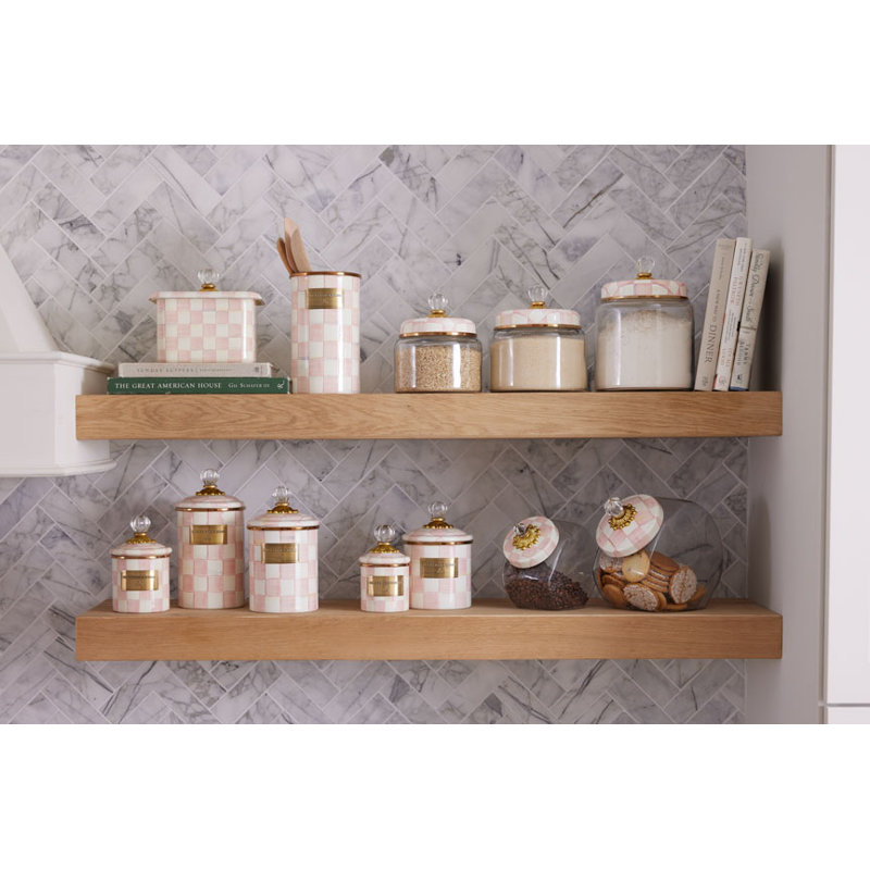 Rosy Check Kitchen Canister Medium, 96"