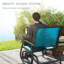 Fauteuil oscillant d'extérieur à structure en métal, bleu-591778398