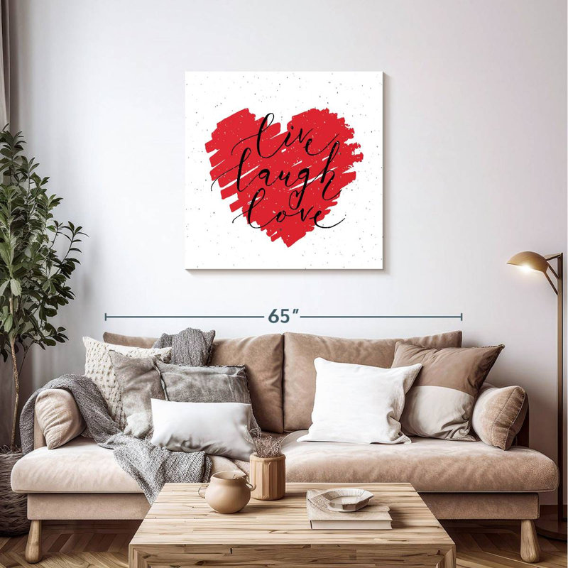 Tergel Valentine Live Laugh Love, H 36 po x l 36 po