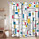 Rideau de douche imperméable Bold Abstract Colors ModSquares avec 12 crochets