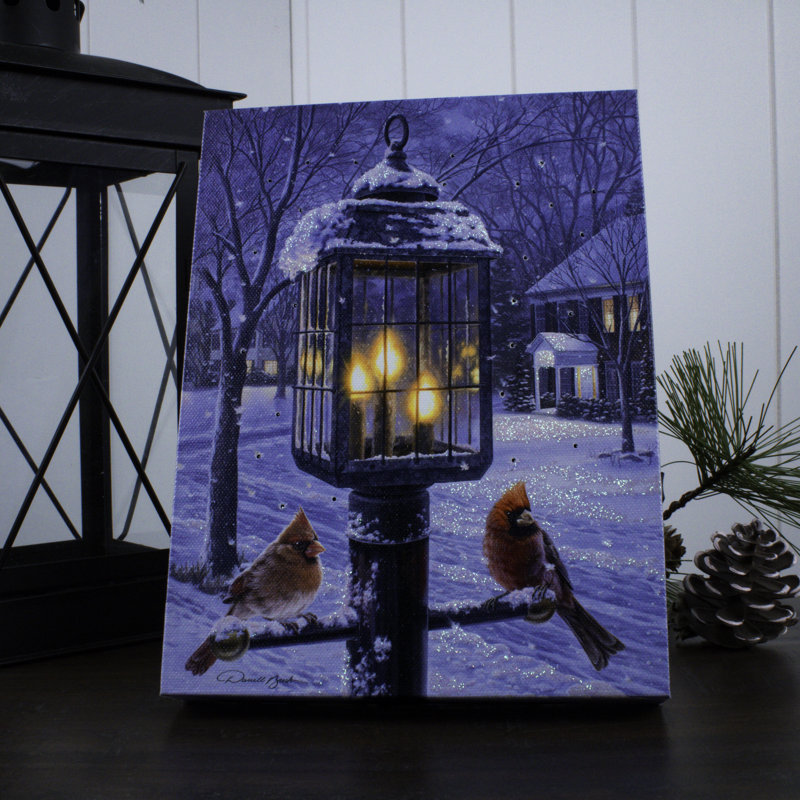 Winter Peace 8x6 Lighted Tabletop Canvas