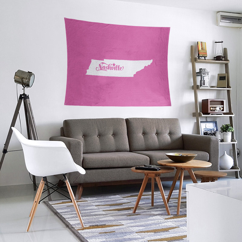 Tapisserie de Nashville, Tennessee, H 51 po x l 60 po, Rose