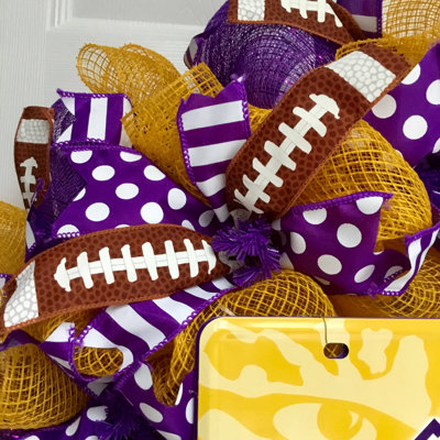 Football Wreath LSU Tigers