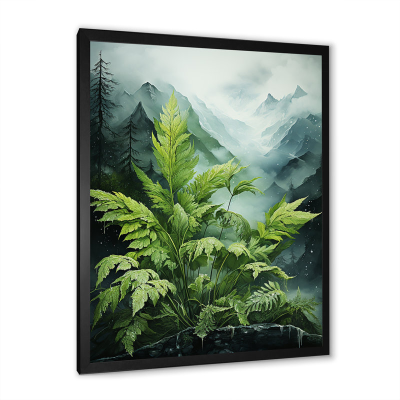 Ferm Adventure in Chinese Mountain sur toile, Cadre simple noir, H 44 po x l 34 po x P 1,5 po