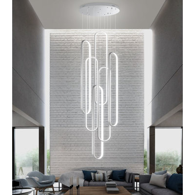 6 - Light Dimmable Led Linear Chandelier