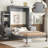 Murphy Bed Wall Bed With Shelves, Drawers And LED Lights-59453389-59453376