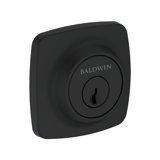 Soft Square Deadbolt Single Cylinder Deadbolt in Lifetime (PVD) Satin Brass