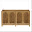 Buffet 57 po, armoire de rangement style campagne avec tablette réglable