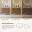 Meuble-lavabo mural simple de 76 cm (30 po) avec comptoir, style moderne du milieu du siècle, en bois cannelé avec coins arrondis, 2 tiroirs à fermeture douce-134053819