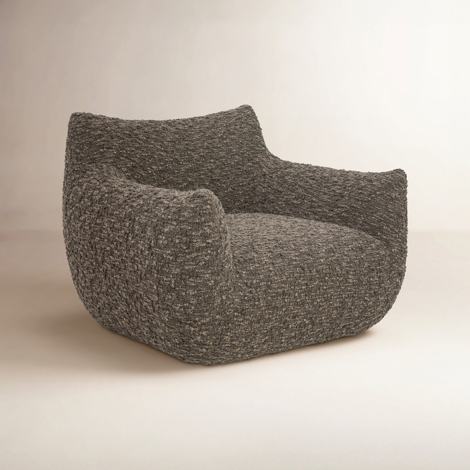 Nowthen Upholstered Swivel Armchair, Solema Moss Boucle