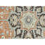 Hand Knotted Wool Area Rug in Rust-510648264