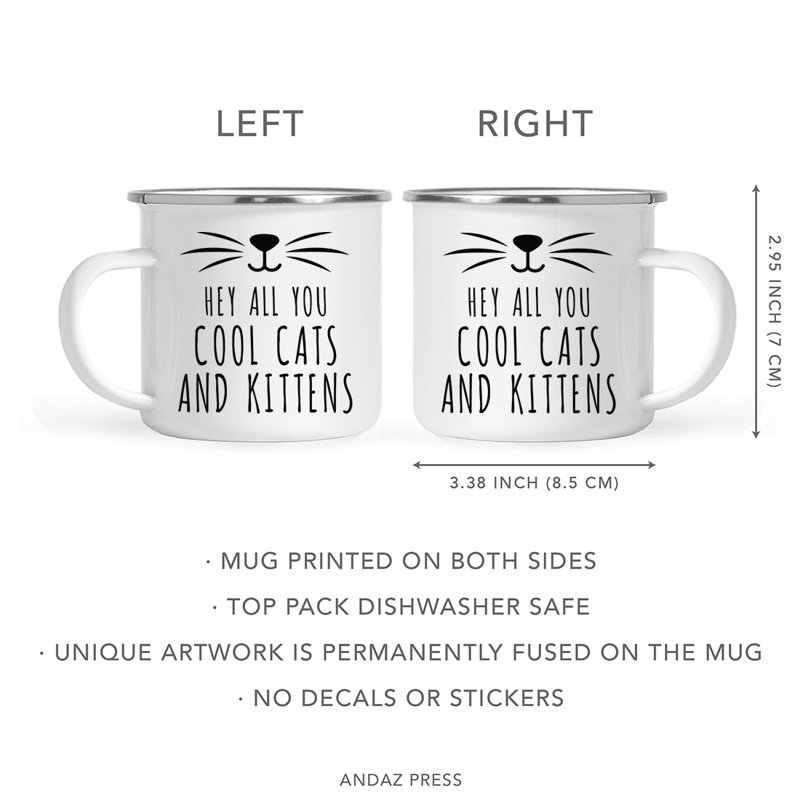 Tasse à café «Funny Cat Lover Campfire Adopt Don't Shop», « Hey All You Cool Cats And Kittens » (Salut t