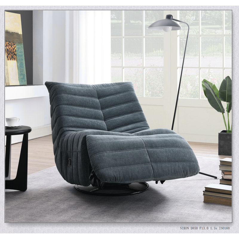 Fauteuil inclinable et oscillant Talmon Shadow Chenille, Gris foncé